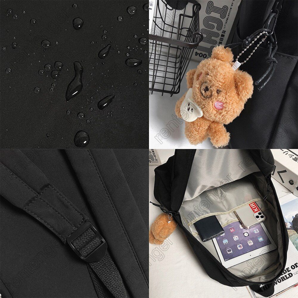 Book Backpacks School Nylon Bag Teen College Student Waterproof Bag 32*13*40 CM