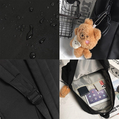 Book Backpacks School Nylon Bag Teen College Student Waterproof Bag 32*13*40 CM