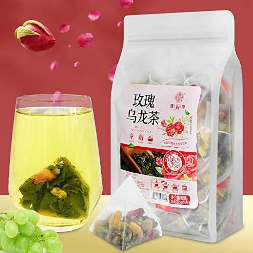 Chinese Rose Oolong Tea Loose Leaf Herbal Substitute Tea Bags (150g,3gx50pack)
