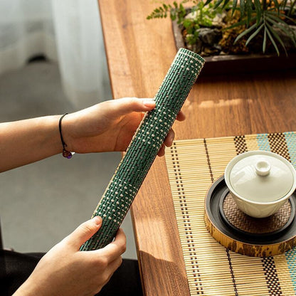 Bamboo Tea Table Placemat|Bamboo Tablecloth|Table Runner|Tea Accessories