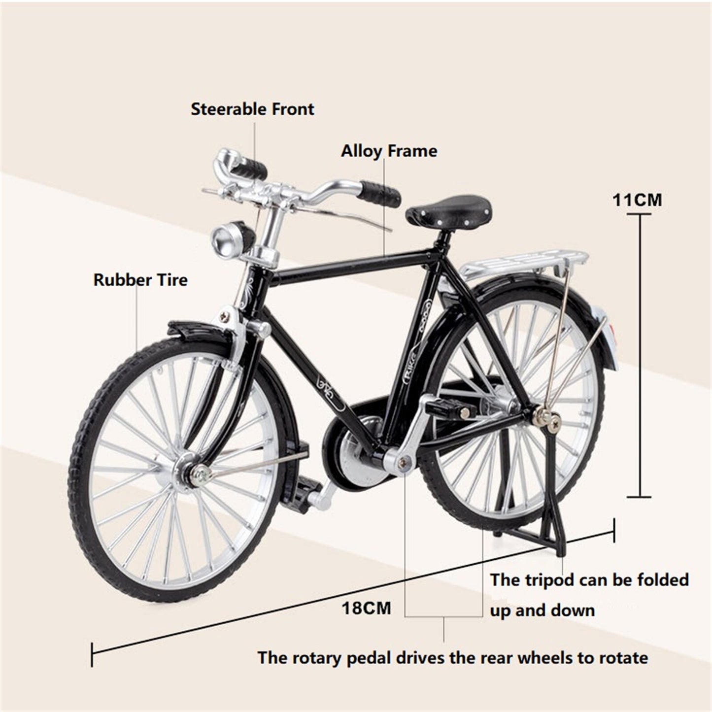 1:10 Miniature Alloy Bicycle Bike Alloy Model Bicycle Collection Ornament