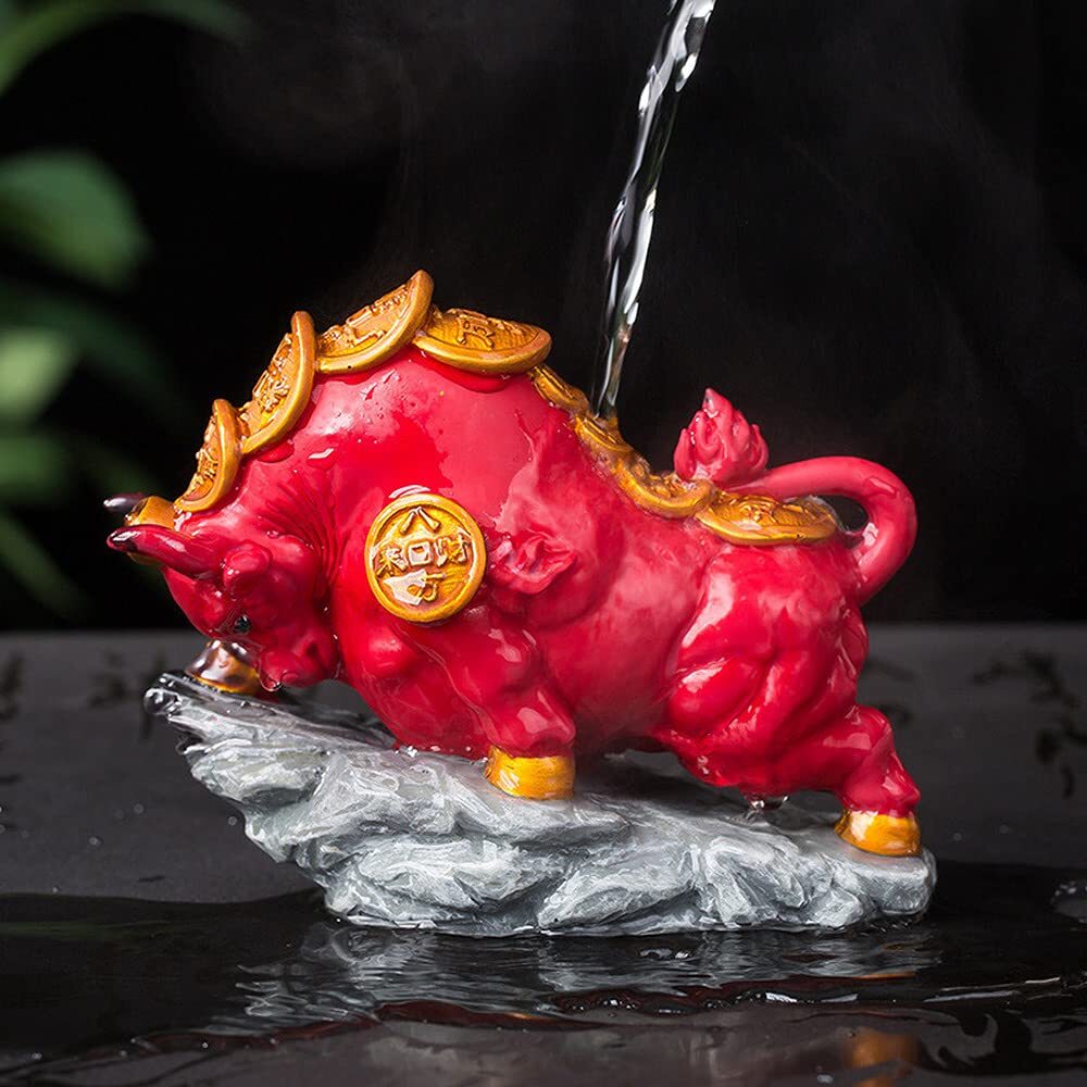 11.8cm Creative Tradition Resin Cow Color Changing Tea Pet Tea Set Tea Ornament