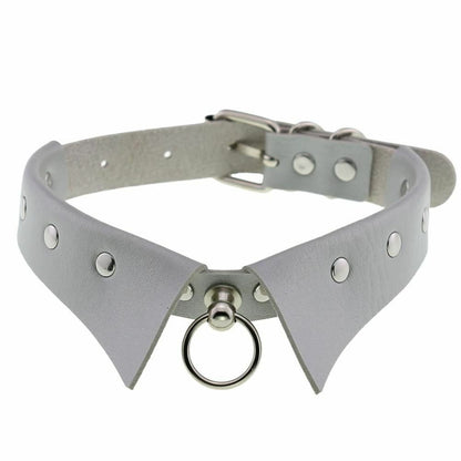 Women Men Chokers Steampunk Party Necklace Gothic Collar Pendants Leather 4x43cm