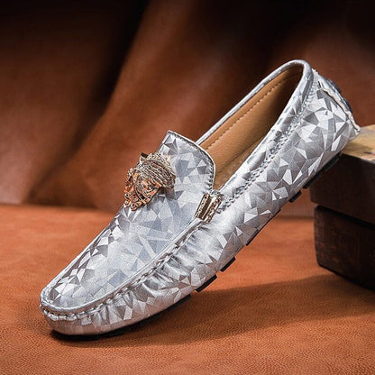 Men's Leather Shoes Loafers Red Flat Shoes Women's Shoes Men's Shoes