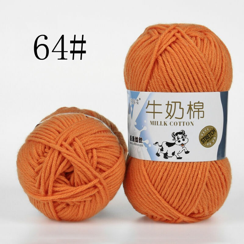 Hot Sale 50g Hand-woven Chunky Yarn Soft Milk Cotton Knitting Baby wool yarn