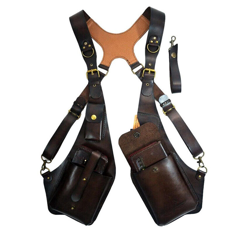 Anti-Theft PU Leather Concealed Underarm Shoulder Holster Bag Phone Case Wallet