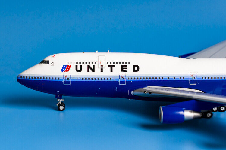 1:200 35CM JC Wings UNITED BOEING 747-400 Passenger Plane Diecast Aircraft Model