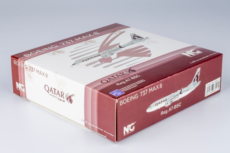 1:400 NG Model QATAR BOEING 737 MAX 8 Passenger Airplane Diecast Aircraft Model