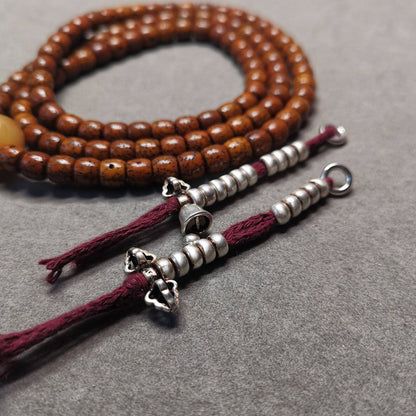 Handmade Tibetan Mala Counters for Prayer Bead Made of Sterling Silver