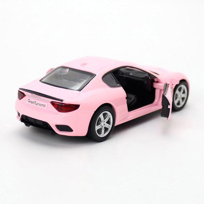 1:36 Maserati GranTurismo MC Model Car Diecast Toy Cars Door Open Kids Gift Pink