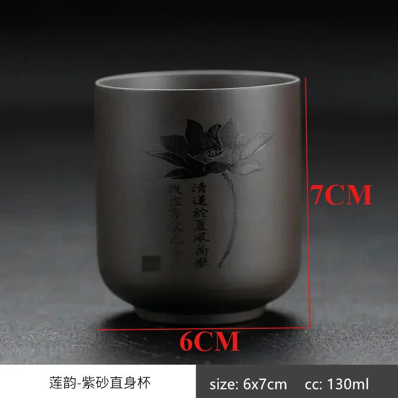 Chinese Yixing Purple Clay Teacup Coffee Cup Oolong Tea Handmade Tea Cup