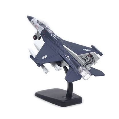 1/100 Fighter Aircraft F16 Jet Alloy Military Model Plane Scene with Sound&Light