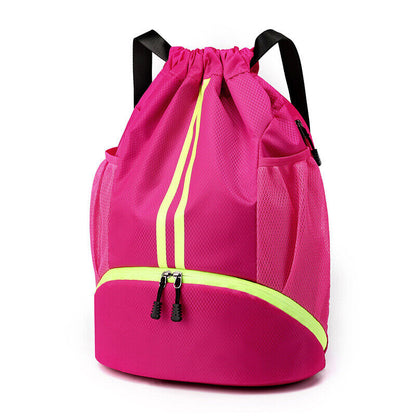 Waterproof Basketball Bag Wet Dry Separation Bags Swimming Drawstring Backpack