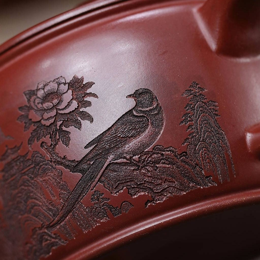 Yixing Zisha Teapot Longxue Sha Hanwa 220ml Gongfu Tea Pot Gift