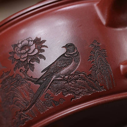Yixing Zisha Teapot Longxue Sha Hanwa 220ml Gongfu Tea Pot Gift