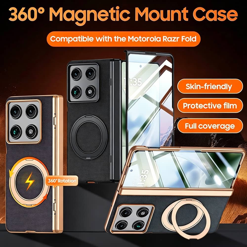 For Motorola Razr Fold Case Magnetic Ring Stand Hinge Rugged Protector Case