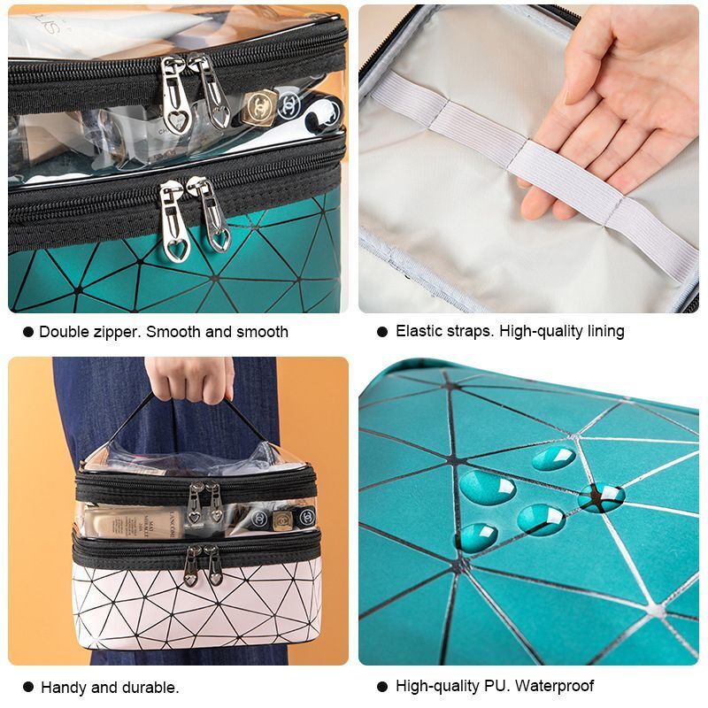 Travel Clear Makeup Bag Fashion Cosmetic Toiletries Organizer Waterproof Cases