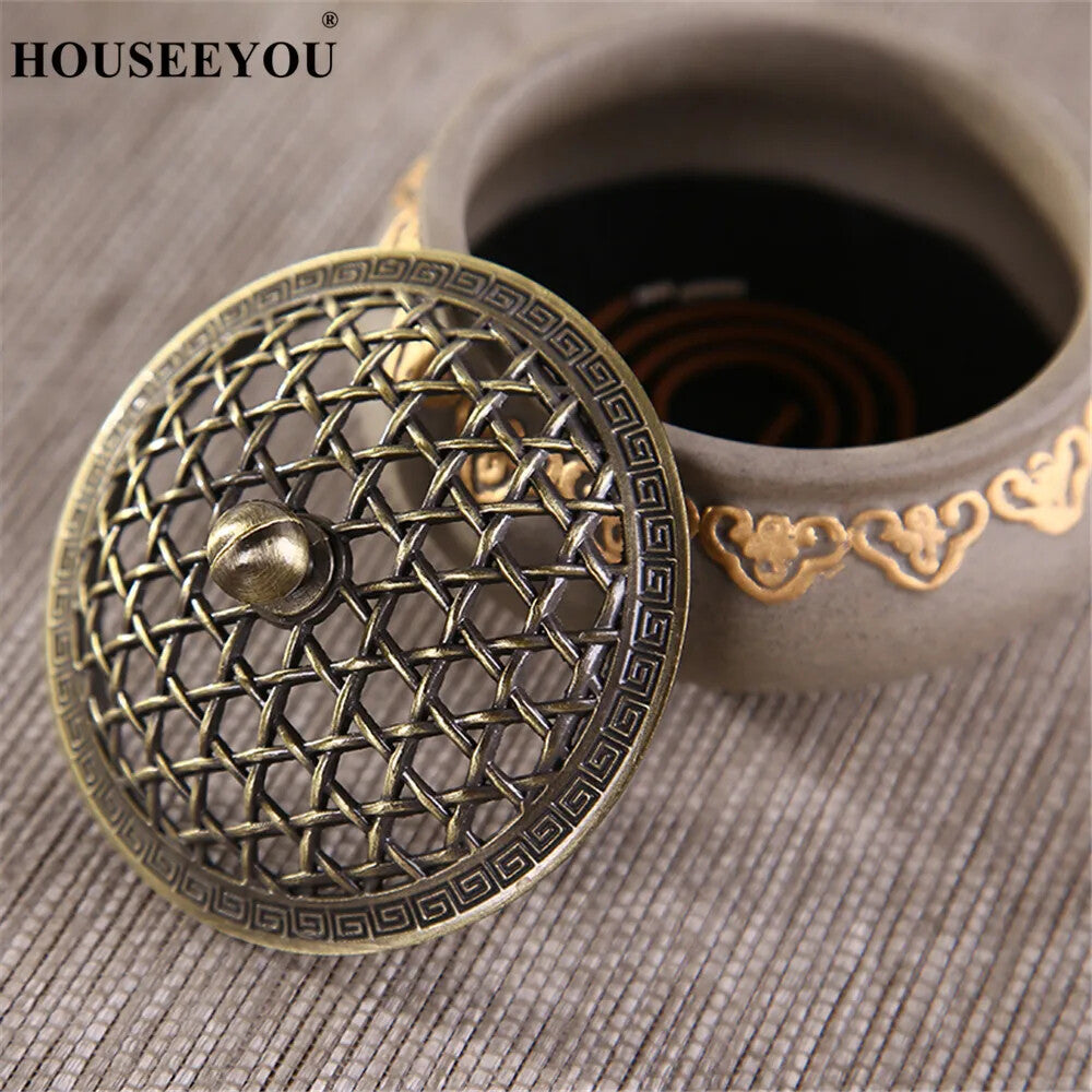 Ceramic Mosquito Repellent Incense Burner Coil Censer Decor Incense Holder