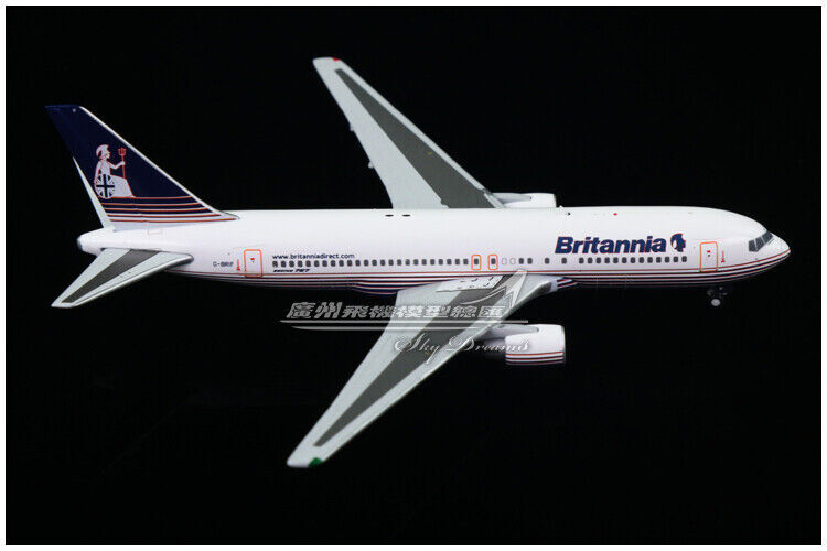 1:400 JC Wings Britannia BOEING 767-200ER Passenger Airplane Diecast Plane Model