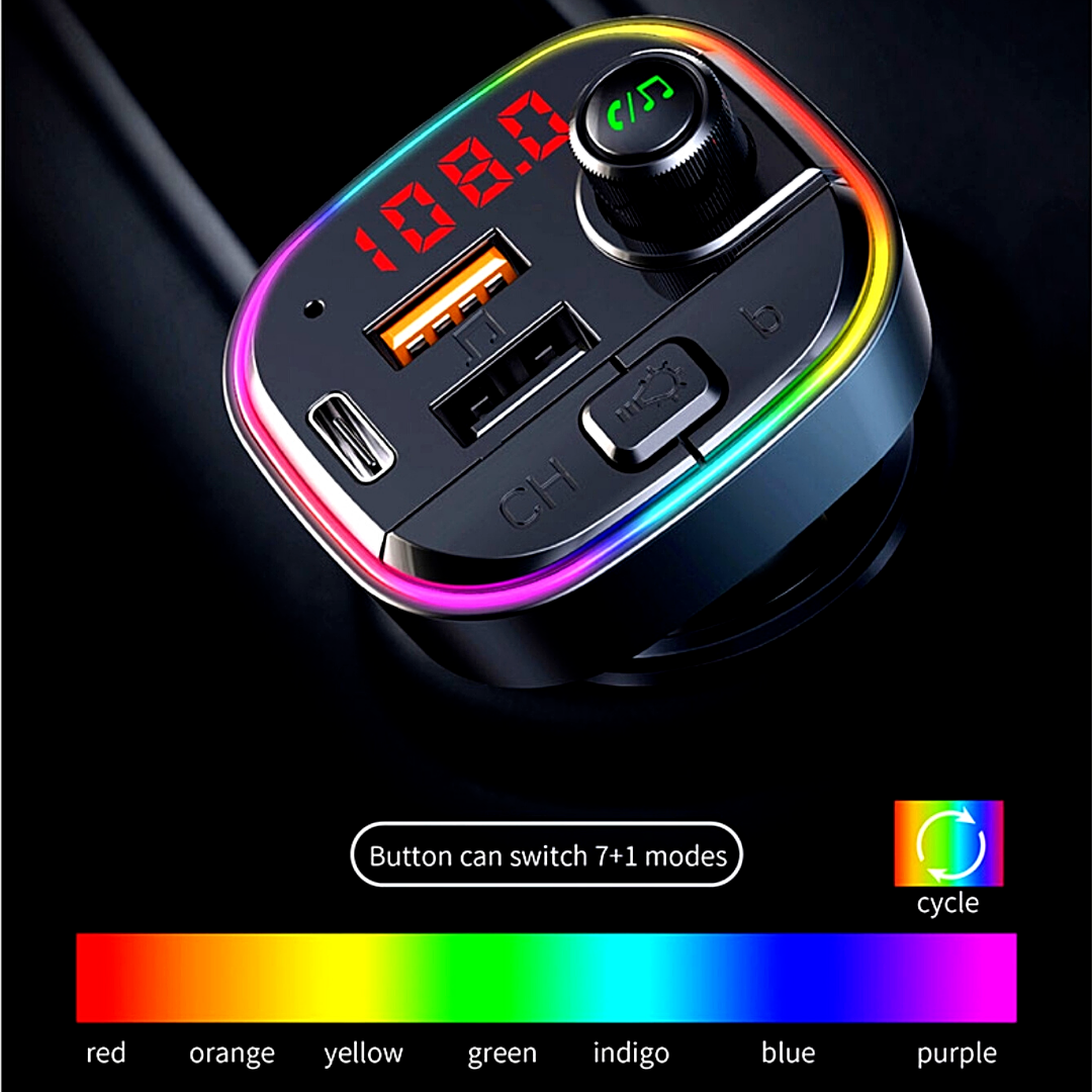 Accesorios Para Carro De Automovil Auto Musica Transmisor Bluetooth Cargador US