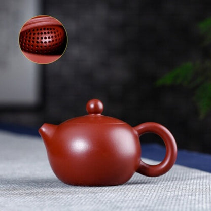 Real Yixing Zisha Tea Pot Xishi Antique Style Dahongpao Clay Ball Shaped Infuser