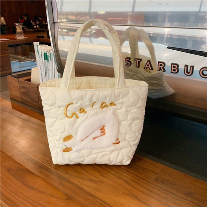 Cartoon Shoulder Bag Canvas Large Shopper Bag Fashion Casual Book Pouch 30*13*34