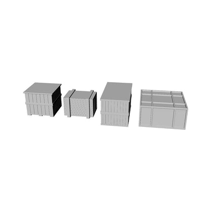 Yao's Studio LYT72021 1/72 Crate 4 pcs For Model Railroads Display