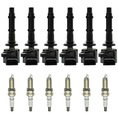 6PCS Ignition Coil & Spark Plug Set For Mercedes-Benz ML350 ML450 ML550