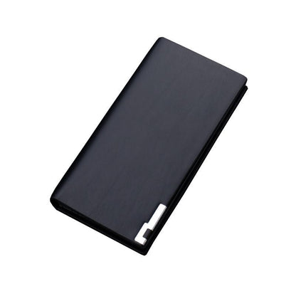 Thin Slim Wallet Long Clutch Bag Coin Purse Cardholder Polyester Black Blue 1 PC