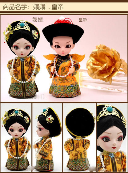 Chinese Beijing Peking Opera Characters Silk Dolls Folk Features Handmade Crafts