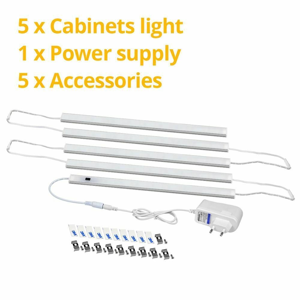 LED Strip Light 5M 10M 15M 20M Aluminum Profile Tube 12V Smart Hand Sweep Sensor