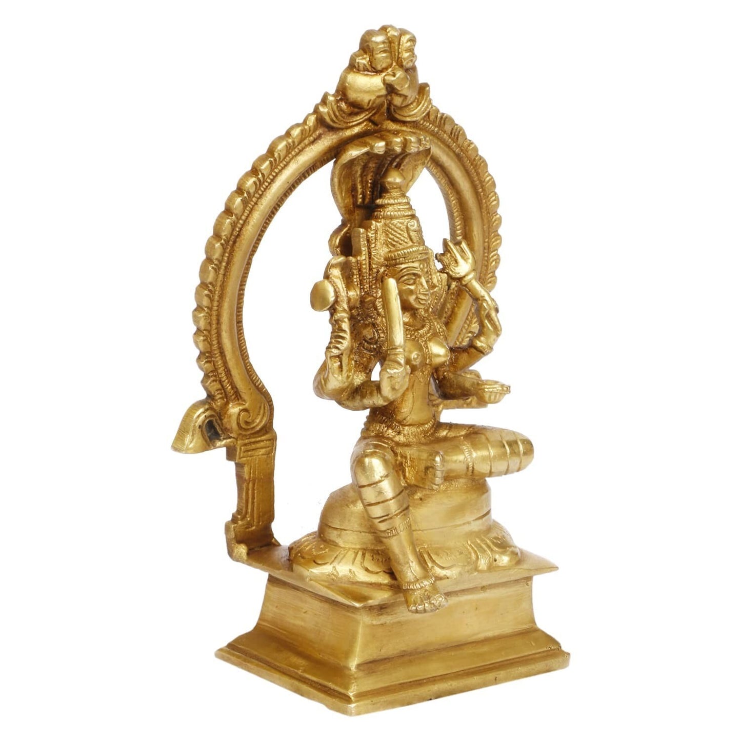 Hindu God Lord Brass Parvati Uma Idol Sitting On Throne Idol Statute Figurine