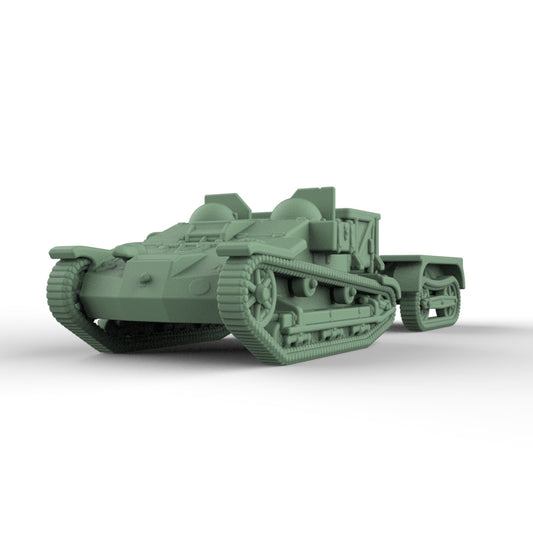 SS200667 1/200 Military Model Kit France Renault UE Tank Destroyer With Trailer