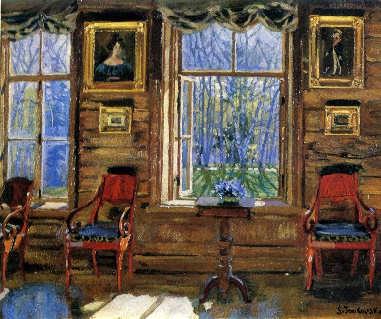 Dream-art Oil painting room landscape art May-Stanislav-Zhukovsky-Oil-Painting