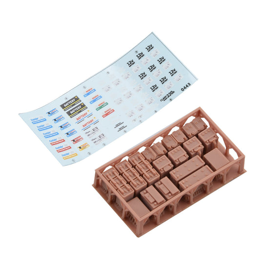 1/35 Scale Model Batteries + Sheet of Stickers Model Decoration Scene Kit D