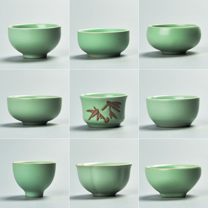 tea cup ruyao craft ceramic porcelain cup of tea chinese kung fu tea set cups