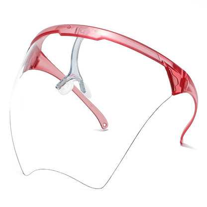 Transparent screen goggles for impact, splash, and dust prevention