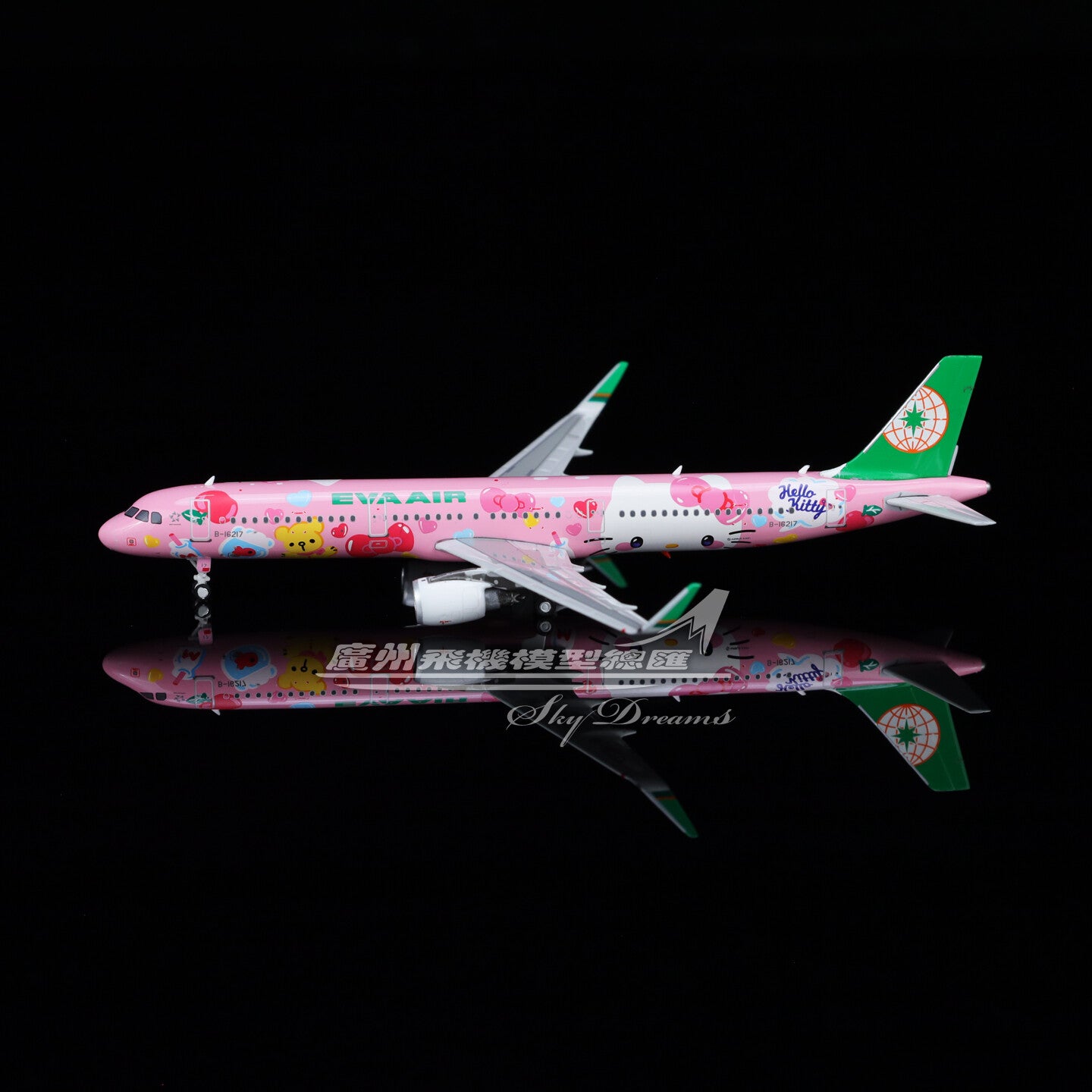 1:400 Phoenix EVA AIR AIRBUS A321 Passenger Airplane Diecast Aircraft Model