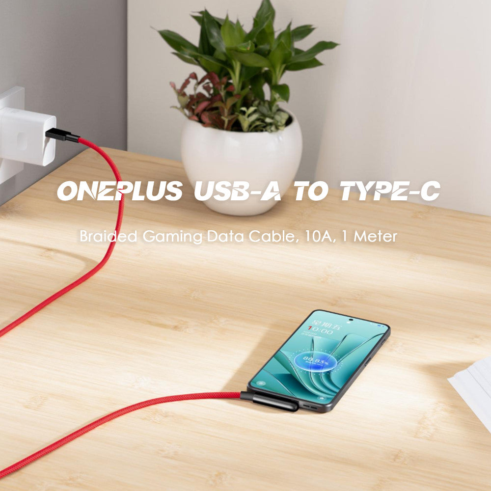 OnePlus USB‑A to Type‑C SUPERVOOC Charging Cable 1m 10A – L‑Shaped Gaming Cable