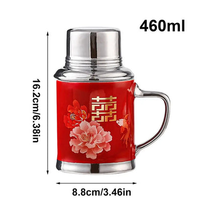 Traditional Chinese Ceramic Tea Cups Tea Mug with Lid Retro Tea Cup