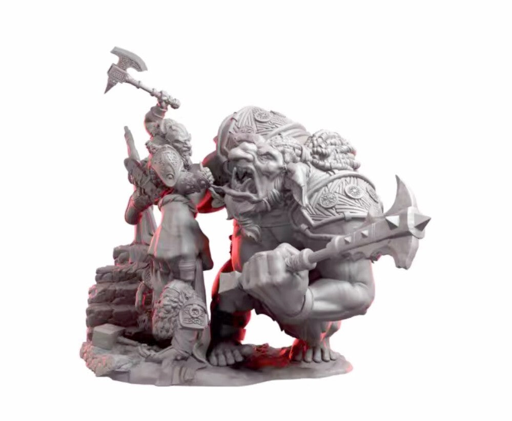 1/24 Resin Figure Model 2 fantasy dwarf warriors (BIG SET) unassembled unpainted