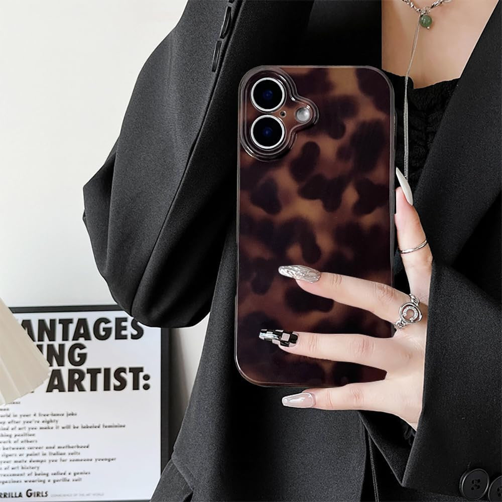 Cute Phone Case for Iphone 17 Case Tortoise Shell Pattern Leopard Full Camera Pr