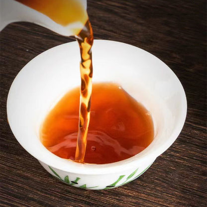 Bingdao Ripe Puerh Tea Yunnan Iceland Cooked Pu-erh Tea Brick Old Tree Tea 200g