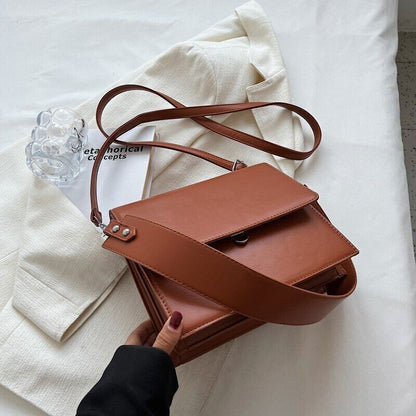 Double Layer Flap Crossbody Bags Women Classic Shoulder Handbags Black