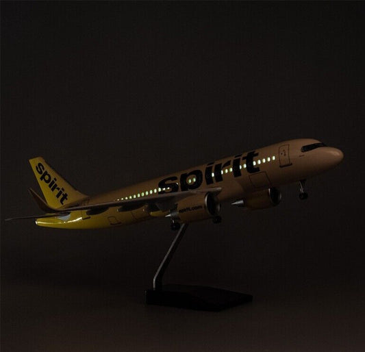 47CM Spirit AIRBUS A320neo Airplane Led Sound-controlled Light Resin Plane Model