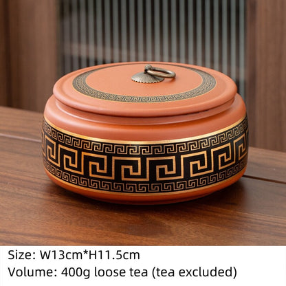 Sealed Tea Canister With Lid Small Yixing Zisha Purple Clay Jar For Loose Tea