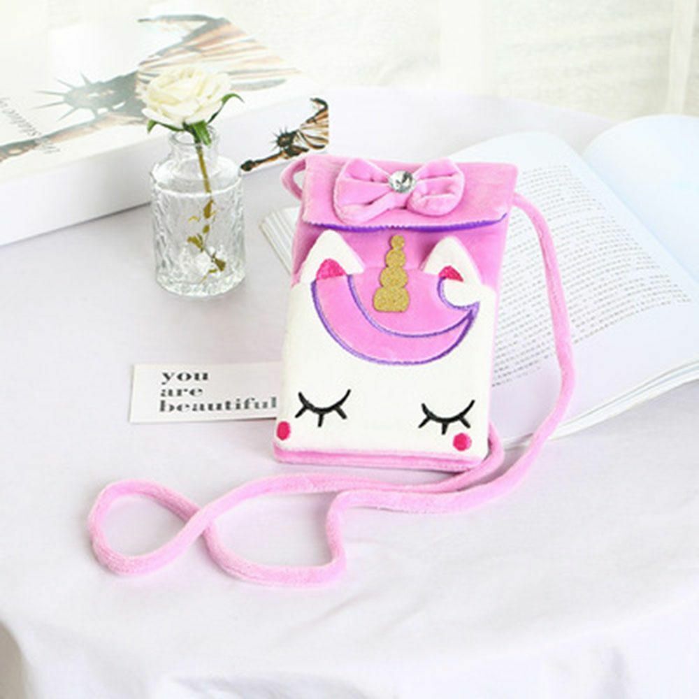 Shoulder Bag Plush Cartoon Boys Crossbody Girls Party Gift Shiny Unicorn Handbag