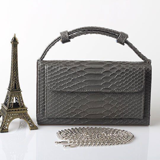 Leather Clutch Crossbody Bag Gold Luxury Serpentine Clutch Purse Messenger Bags