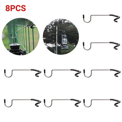Stainless Steel Light Stand Holder Hooks Portable Tent Pole Lamp Hanger Hunting
