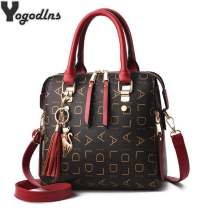 Women Tote Handbag Top Handle Satchel PU Leather Shoulder Messenger Bag Purse
